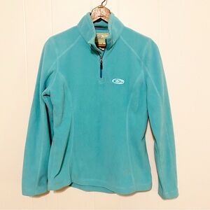 Lady Drake Waterfowl Size S Turquoise Blue Fleece 1/4 Zip Pullover Women's